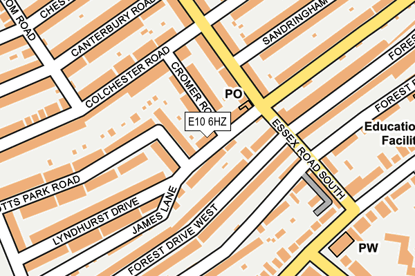 E10 6HZ map - OS OpenMap – Local (Ordnance Survey)