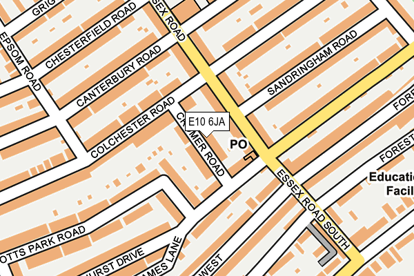 E10 6JA map - OS OpenMap – Local (Ordnance Survey)