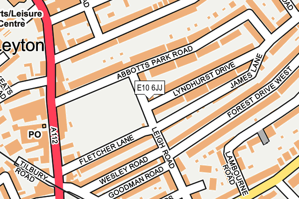 E10 6JJ map - OS OpenMap – Local (Ordnance Survey)