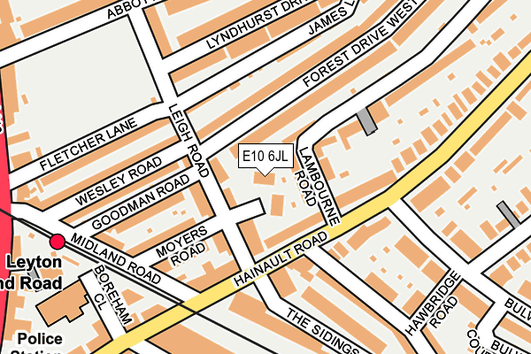 E10 6JL map - OS OpenMap – Local (Ordnance Survey)