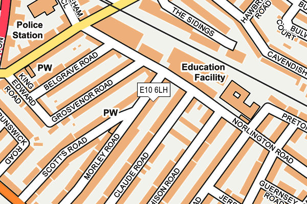 E10 6LH map - OS OpenMap – Local (Ordnance Survey)