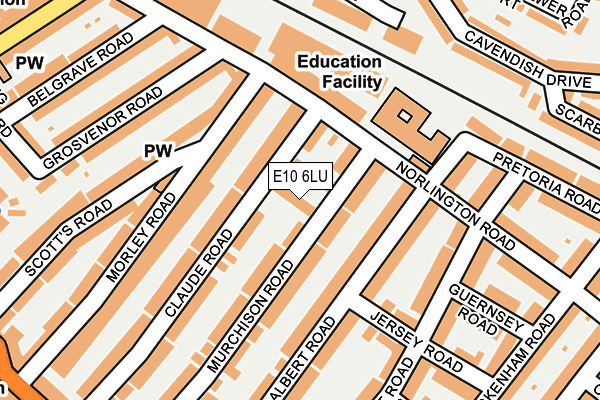 E10 6LU map - OS OpenMap – Local (Ordnance Survey)