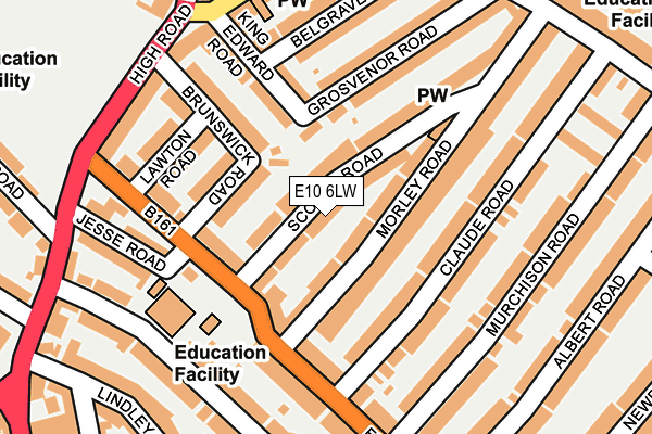 E10 6LW map - OS OpenMap – Local (Ordnance Survey)
