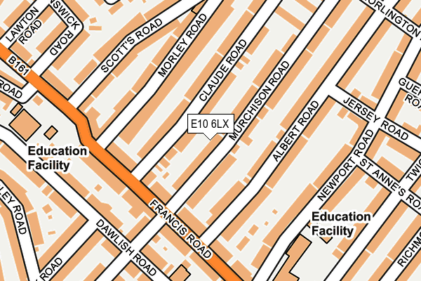 E10 6LX map - OS OpenMap – Local (Ordnance Survey)
