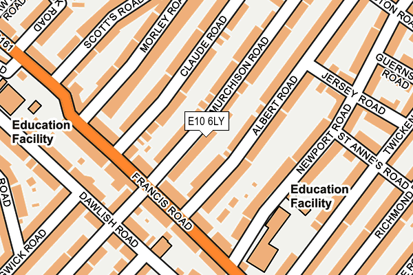 E10 6LY map - OS OpenMap – Local (Ordnance Survey)