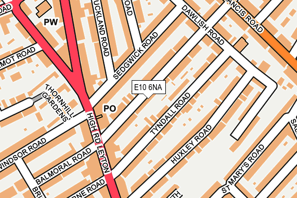 E10 6NA map - OS OpenMap – Local (Ordnance Survey)