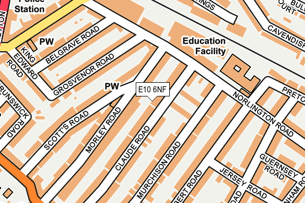 E10 6NF map - OS OpenMap – Local (Ordnance Survey)