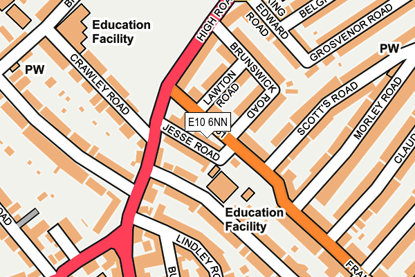 E10 6NN map - OS OpenMap – Local (Ordnance Survey)