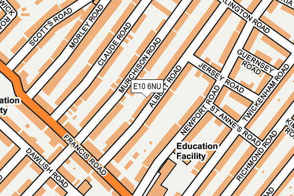 E10 6NU map - OS OpenMap – Local (Ordnance Survey)