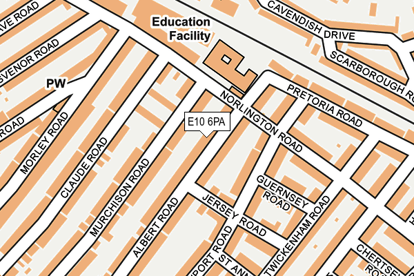 E10 6PA map - OS OpenMap – Local (Ordnance Survey)