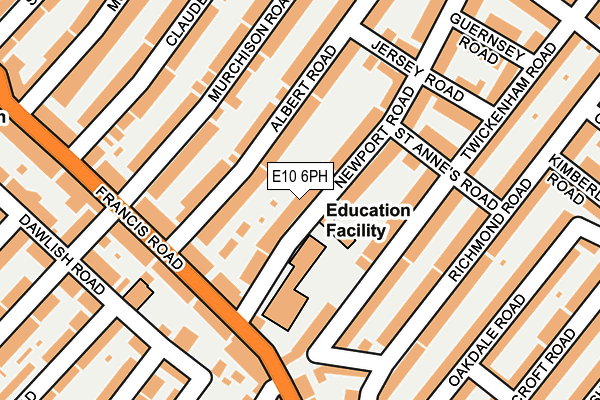 E10 6PH map - OS OpenMap – Local (Ordnance Survey)