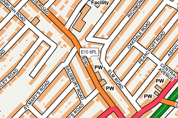 E10 6PL map - OS OpenMap – Local (Ordnance Survey)