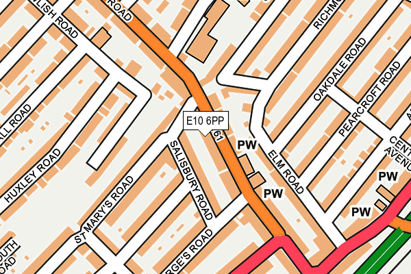 E10 6PP map - OS OpenMap – Local (Ordnance Survey)