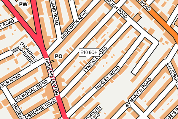 E10 6QH map - OS OpenMap – Local (Ordnance Survey)