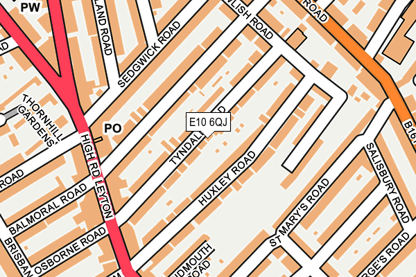 E10 6QJ map - OS OpenMap – Local (Ordnance Survey)