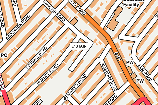 E10 6QN map - OS OpenMap – Local (Ordnance Survey)
