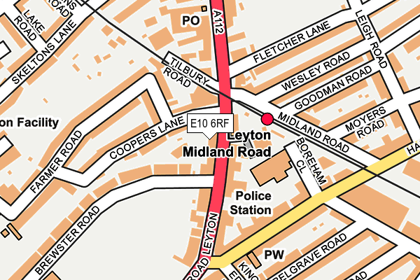 E10 6RF map - OS OpenMap – Local (Ordnance Survey)