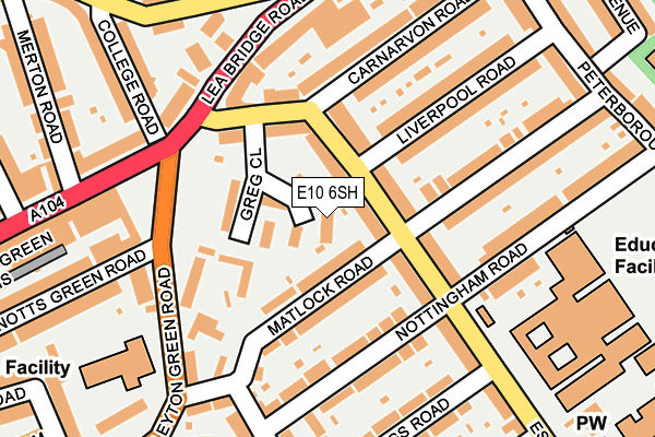 E10 6SH map - OS OpenMap – Local (Ordnance Survey)