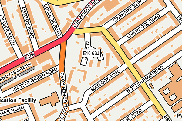 E10 6SJ map - OS OpenMap – Local (Ordnance Survey)