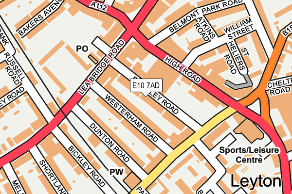 E10 7AD map - OS OpenMap – Local (Ordnance Survey)