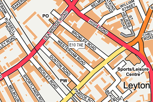 E10 7AE map - OS OpenMap – Local (Ordnance Survey)