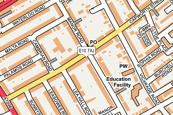 E10 7AJ map - OS OpenMap – Local (Ordnance Survey)