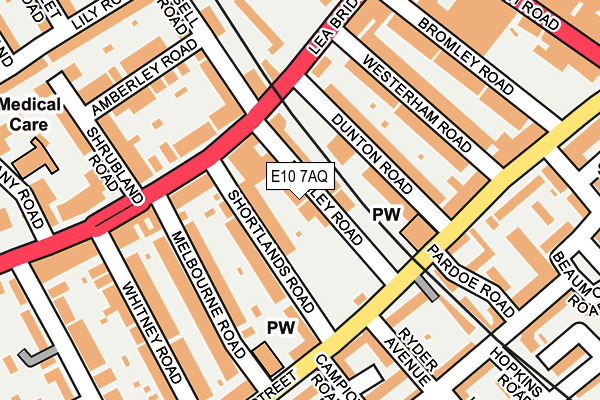 E10 7AQ map - OS OpenMap – Local (Ordnance Survey)