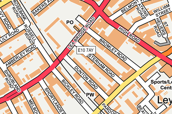 E10 7AY map - OS OpenMap – Local (Ordnance Survey)