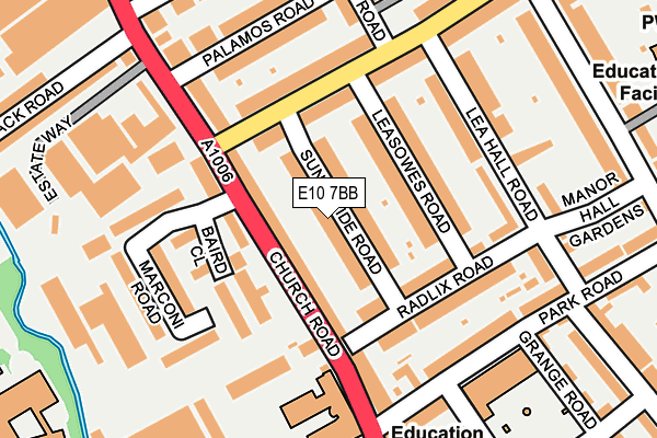 E10 7BB map - OS OpenMap – Local (Ordnance Survey)