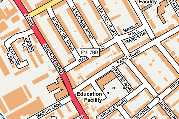 E10 7BD map - OS OpenMap – Local (Ordnance Survey)