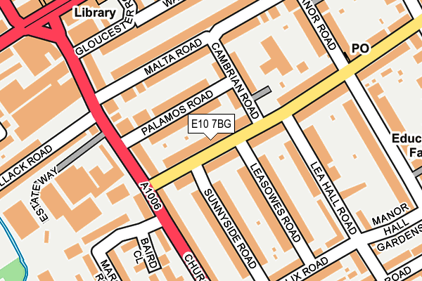 E10 7BG map - OS OpenMap – Local (Ordnance Survey)