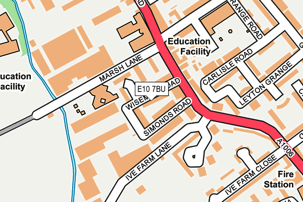 E10 7BU map - OS OpenMap – Local (Ordnance Survey)