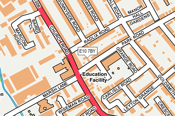 E10 7BY map - OS OpenMap – Local (Ordnance Survey)