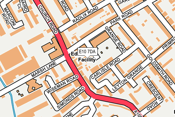 E10 7DA map - OS OpenMap – Local (Ordnance Survey)