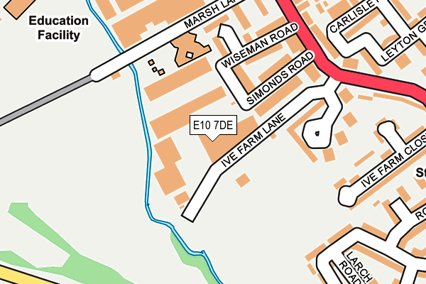 E10 7DE map - OS OpenMap – Local (Ordnance Survey)