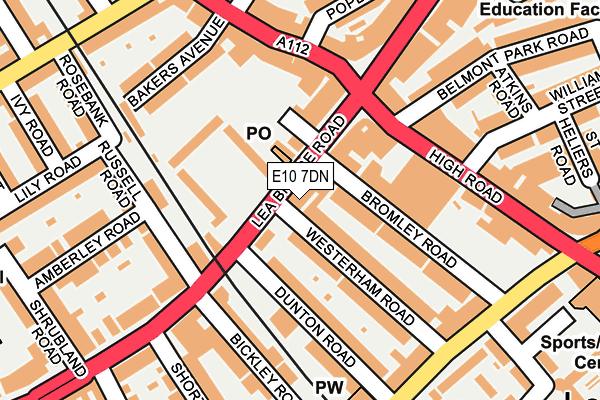 E10 7DN map - OS OpenMap – Local (Ordnance Survey)