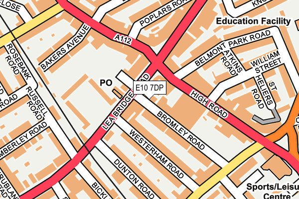 E10 7DP map - OS OpenMap – Local (Ordnance Survey)