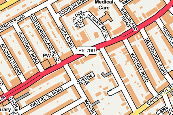 E10 7DU map - OS OpenMap – Local (Ordnance Survey)