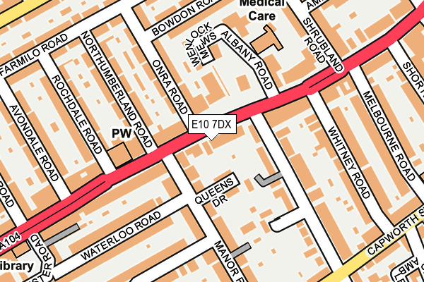 E10 7DX map - OS OpenMap – Local (Ordnance Survey)