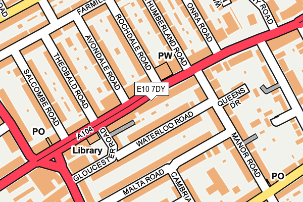 E10 7DY map - OS OpenMap – Local (Ordnance Survey)