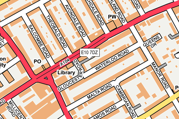 E10 7DZ map - OS OpenMap – Local (Ordnance Survey)