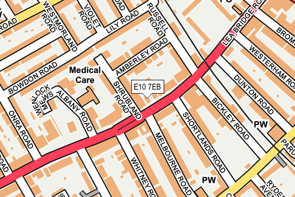 E10 7EB map - OS OpenMap – Local (Ordnance Survey)