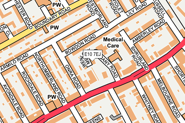 E10 7EJ map - OS OpenMap – Local (Ordnance Survey)