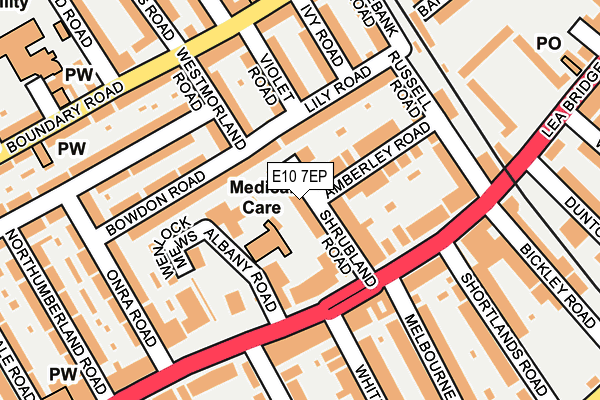 E10 7EP map - OS OpenMap – Local (Ordnance Survey)