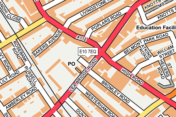 E10 7EQ map - OS OpenMap – Local (Ordnance Survey)