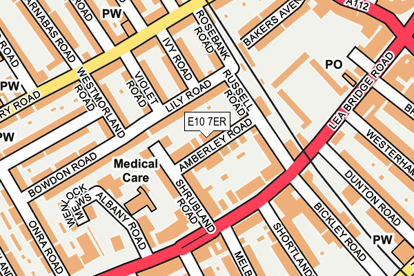 E10 7ER map - OS OpenMap – Local (Ordnance Survey)