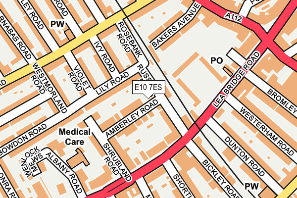 E10 7ES map - OS OpenMap – Local (Ordnance Survey)