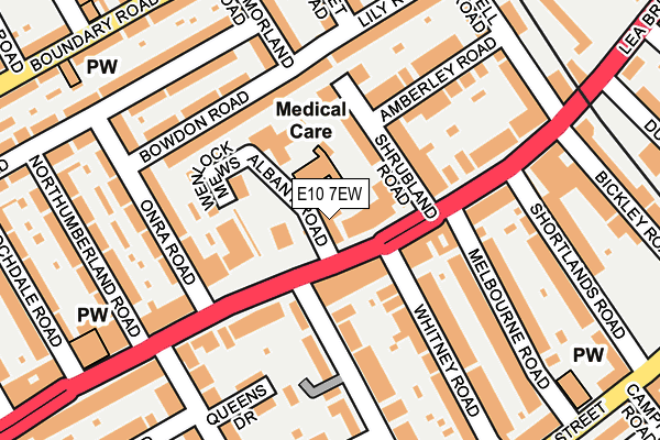 E10 7EW map - OS OpenMap – Local (Ordnance Survey)