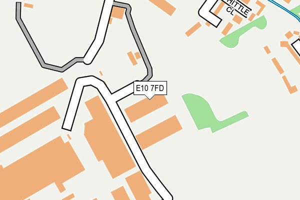 E10 7FD map - OS OpenMap – Local (Ordnance Survey)