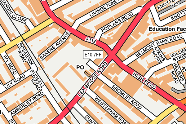 E10 7FF map - OS OpenMap – Local (Ordnance Survey)